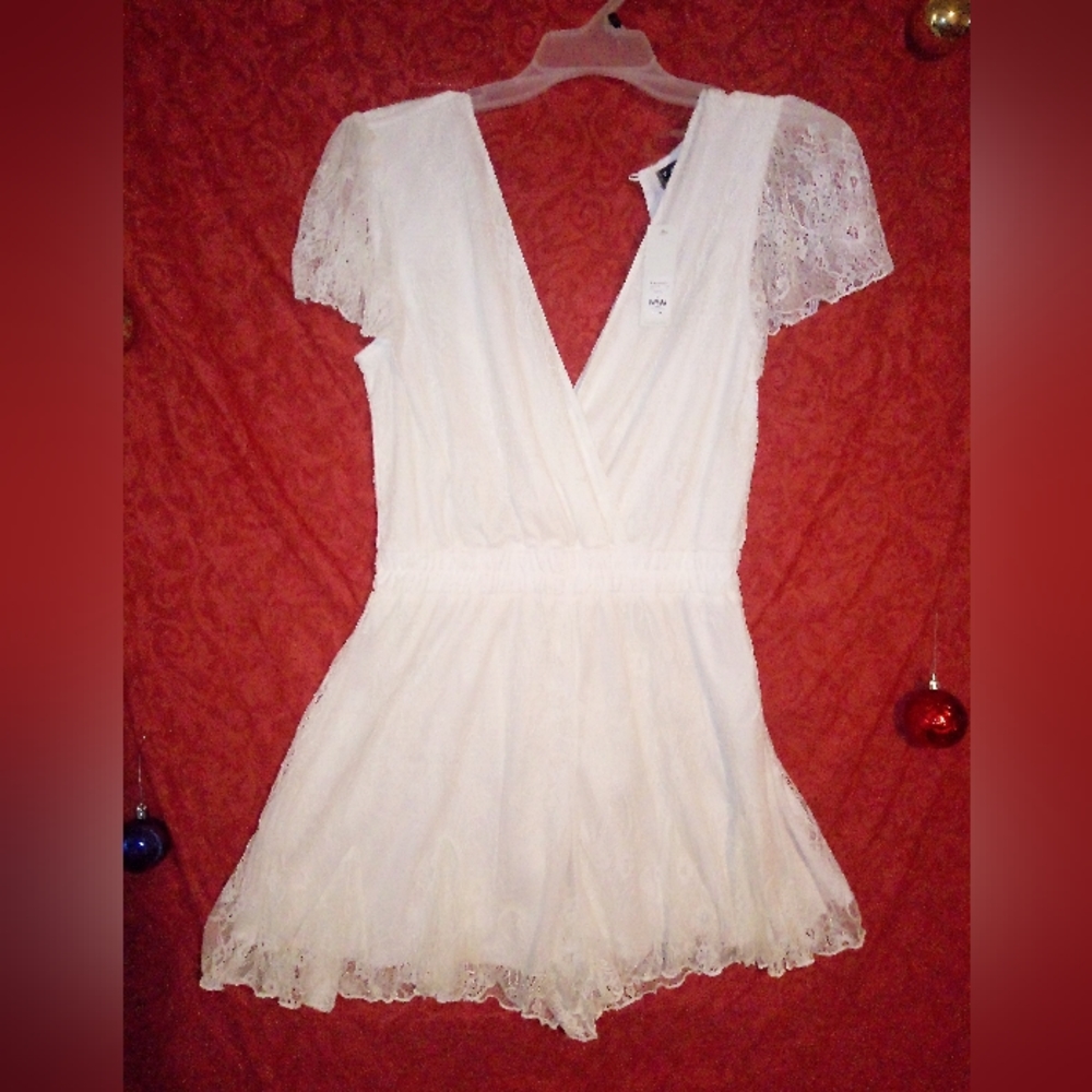 White lace romper